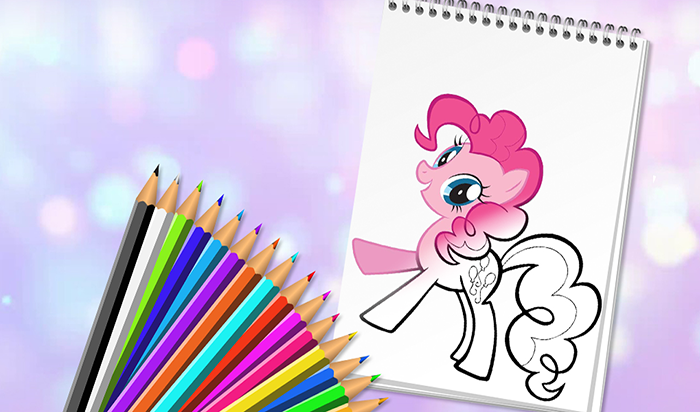 Play Cute Pony Coloring Book Online