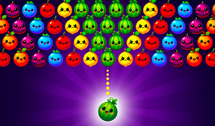 Play Fruit Frenzy Bubbles Online