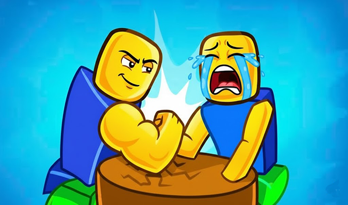 Play Obby Escape: Gym Arm Wrestling Online